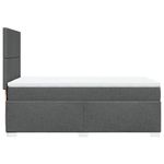 Casa si Gradina - Mobilier - Paturi si accesorii - Paturi - Pat box spring cu saltea, gri inchis, 80x200 cm, textil - Infinity.ro