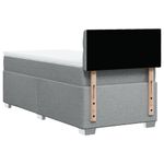 Casa si Gradina - Mobilier - Paturi si accesorii - Paturi - Pat box spring cu saltea, gri deschis, 100x200 cm, textil - Infinity.ro