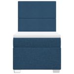 Casa si Gradina - Mobilier - Paturi si accesorii - Paturi - Pat box spring cu saltea, albastru, 90x190 cm, textil - Infinity.ro