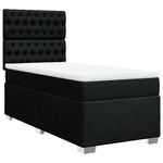 Casa si Gradina - Mobilier - Paturi si accesorii - Paturi - Pat box spring cu saltea, negru, 90x200 cm, textil - Infinity.ro
