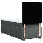 Casa si Gradina - Mobilier - Paturi si accesorii - Paturi - Pat box spring cu saltea, gri inchis, 80x200 cm, textil - Infinity.ro