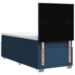 Casa si Gradina - Mobilier - Paturi si accesorii - Paturi - Pat box spring cu saltea, albastru, 90x190 cm, textil - Infinity.ro
