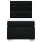 Casa si Gradina - Mobilier - Paturi si accesorii - Paturi - Pat box spring cu saltea, negru, 90x200 cm, textil - Infinity.ro