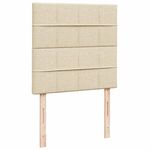 Casa si Gradina - Mobilier - Paturi si accesorii - Paturi - Pat box spring cu saltea, crem, 100x200 cm, textil - Infinity.ro