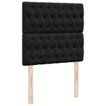 Casa si Gradina - Mobilier - Paturi si accesorii - Paturi - Pat box spring cu saltea, negru, 90x200 cm, textil - Infinity.ro