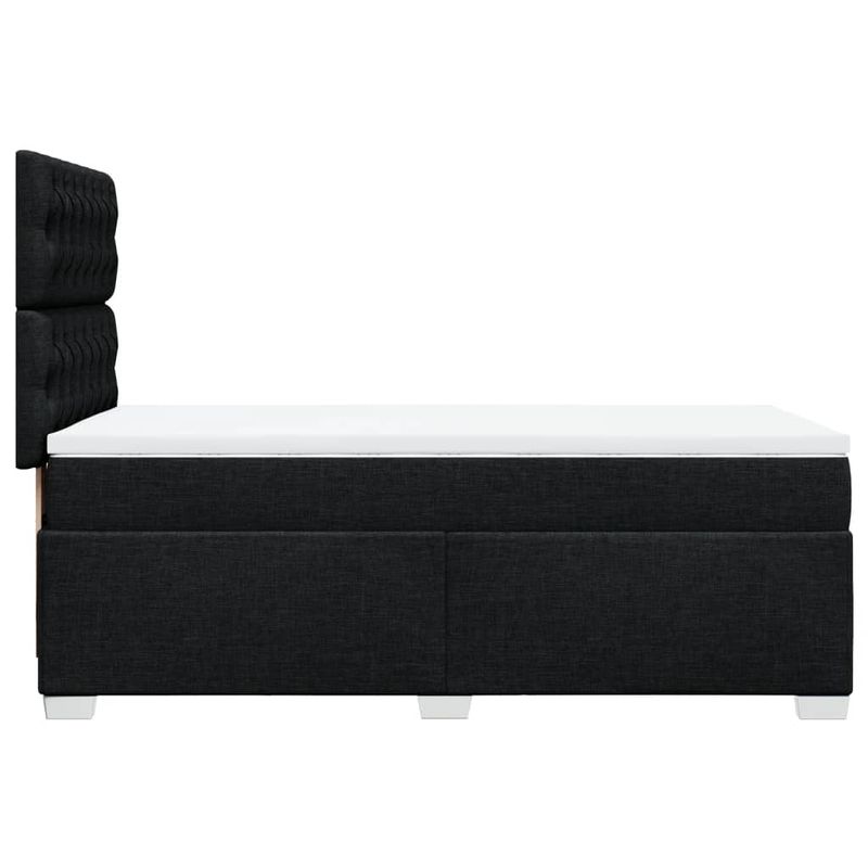 Casa si Gradina - Mobilier - Paturi si accesorii - Paturi - Pat box spring cu saltea, negru, 90x200 cm, textil - Infinity.ro