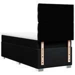 Casa si Gradina - Mobilier - Paturi si accesorii - Paturi - Pat box spring cu saltea, negru, 90x200 cm, textil - Infinity.ro