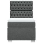 Casa si Gradina - Mobilier - Paturi si accesorii - Paturi - Pat box spring cu saltea, gri inchis, 80x200 cm, textil - Infinity.ro