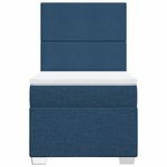 Casa si Gradina - Mobilier - Paturi si accesorii - Paturi - Pat box spring cu saltea, albastru, 90x190 cm, textil - Infinity.ro