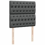 Casa si Gradina - Mobilier - Paturi si accesorii - Paturi - Pat box spring cu saltea, gri inchis, 80x200 cm, textil - Infinity.ro
