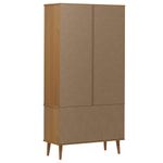 Casa si Gradina - Mobilier - Biblioteci si rafturi - Biblioteci - Dulap cu vitrina, maro, 90x35x175 cm, lemn masiv de pin - Infinity.ro