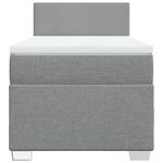 Casa si Gradina - Mobilier - Paturi si accesorii - Paturi - Pat continental cu saltea, gri deschis, 80x200 cm, textil - Infinity.ro