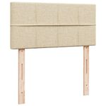 Casa si Gradina - Mobilier - Paturi si accesorii - Paturi - Pat box spring cu saltea, crem, 80x200 cm, textil - Infinity.ro