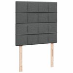 Casa si Gradina - Mobilier - Paturi si accesorii - Paturi - Pat box spring cu saltea, gri inchis, 80x200 cm, textil - Infinity.ro