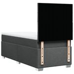 Casa si Gradina - Mobilier - Paturi si accesorii - Paturi - Pat box spring cu saltea, gri inchis, 80x200 cm, textil - Infinity.ro