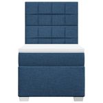 Casa si Gradina - Mobilier - Paturi si accesorii - Paturi - Pat box spring cu saltea, albastru, 80x200 cm, textil - Infinity.ro