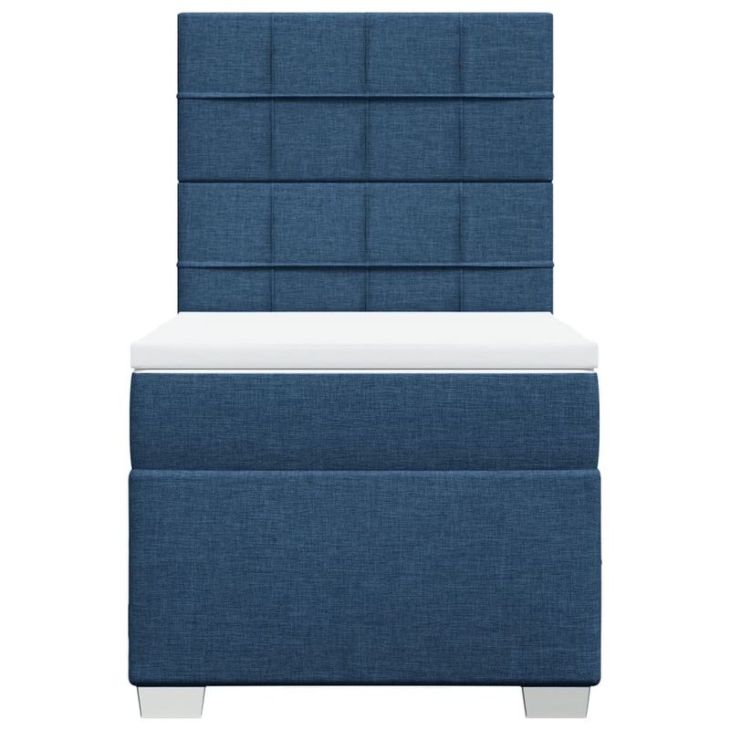 Casa si Gradina - Mobilier - Paturi si accesorii - Paturi - Pat box spring cu saltea, albastru, 80x200 cm, textil - Infinity.ro