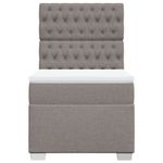 Casa si Gradina - Mobilier - Paturi si accesorii - Paturi - Pat box spring cu saltea, gri taupe, 90x190 cm, textil - Infinity.ro