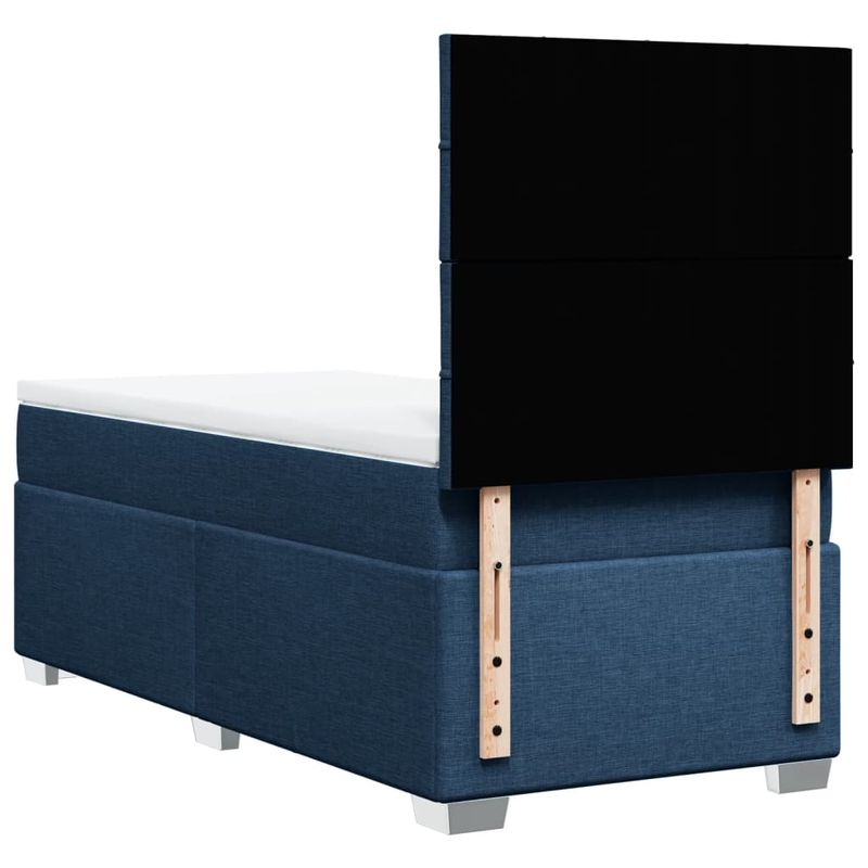 Casa si Gradina - Mobilier - Paturi si accesorii - Paturi - Pat box spring cu saltea, albastru, 80x200 cm, textil - Infinity.ro