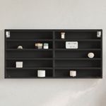 Casa si Gradina - Mobilier - Biblioteci si rafturi - Rafturi - Dulap cu vitrina, negru, 100x8,5x58 cm, lemn prelucrat - Infinity.ro