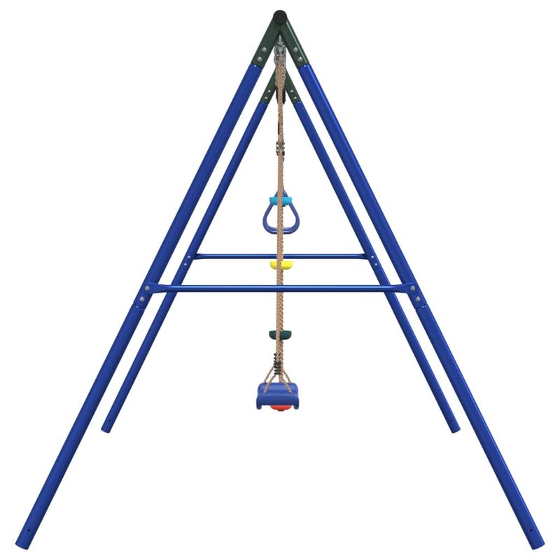 Jucarii, Copii si Bebe - Jucarii si jocuri - Jucarii de exterior - Spatii de joaca si accesorii - Set leagan de exterior, cu leagan, trapez și scara, albastru, model scaun leagăn + trapez + leagăn disc - Infinity.ro