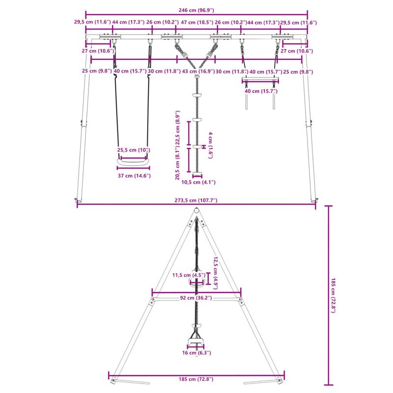 Jucarii, Copii si Bebe - Jucarii si jocuri - Jucarii de exterior - Spatii de joaca si accesorii - Set leagan de exterior, cu leagan, trapez și scara, albastru, model scaun leagăn + trapez + leagăn disc - Infinity.ro