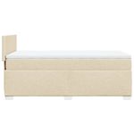 Casa si Gradina - Mobilier - Paturi si accesorii - Paturi - Pat box spring cu saltea, crem, 90x200 cm, textil - Infinity.ro