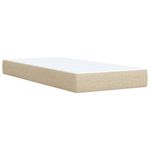 Casa si Gradina - Mobilier - Paturi si accesorii - Paturi - Pat box spring cu saltea, crem, 90x200 cm, textil - Infinity.ro