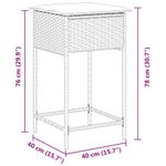 Casa si Gradina - Gradina si terasa - Mobilier exterior - Scaune si sezlonguri gradina - Scaune de bar pentru gradina, cu perne, 2 buc., gri, poliratan - Infinity.ro