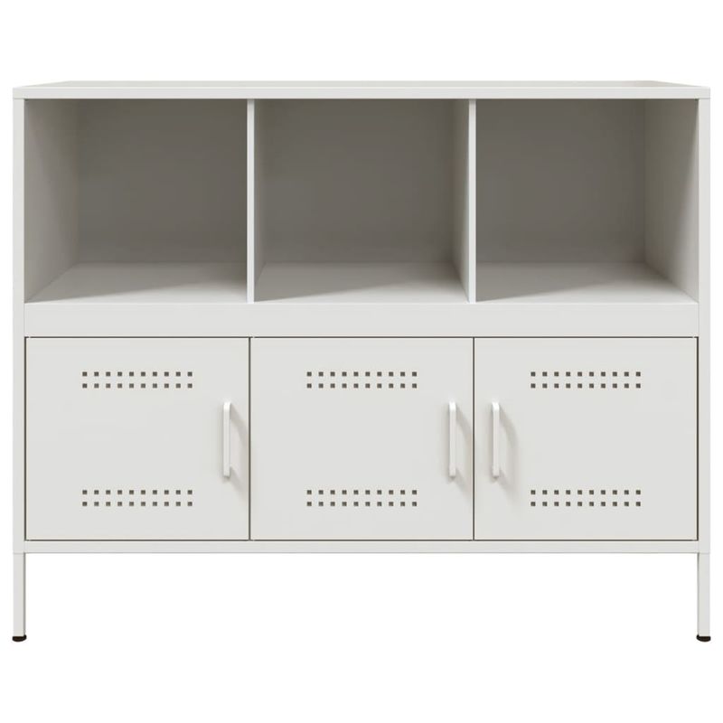 Casa si Gradina - Mobilier - Comode si corpuri - Comode - Dulap, alb, 100,5x39x79 cm, otel laminat la rece - Infinity.ro