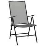 Casa si Gradina - Gradina si terasa - Mobilier exterior - Seturi mobila gradina - Set scaune de gradina rabatabile, 5 buc., antracit, otel vopsit, mărime 110x72.5 cm - Infinity.ro