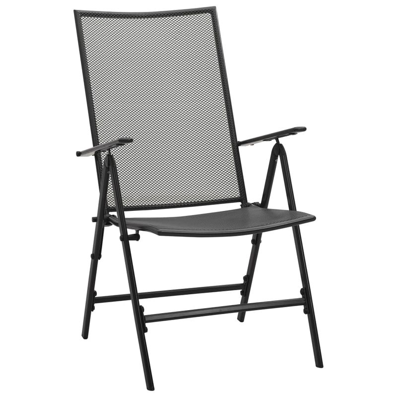 Casa si Gradina - Gradina si terasa - Mobilier exterior - Seturi mobila gradina - Set scaune de gradina rabatabile, 5 buc., antracit, otel vopsit, mărime 110x72.5 cm - Infinity.ro