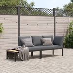 Casa si Gradina - Gradina si terasa - Mobilier exterior - Seturi mobila gradina - Set canapea de gradina, 2 piese, cu perne, negru, aluminiu - Infinity.ro