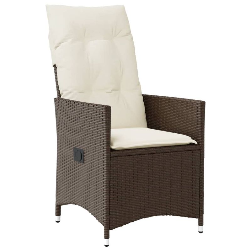 Casa si Gradina - Gradina si terasa - Mobilier exterior - Seturi mobila gradina - Set bistro de gradina cu perne, 11 piese, maro, poliratan - Infinity.ro