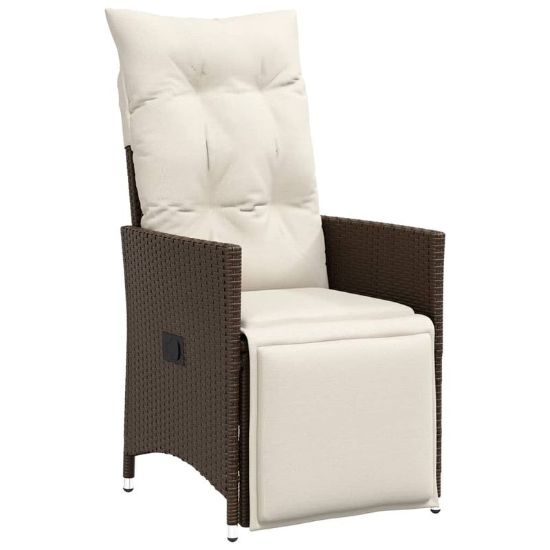 Casa si Gradina - Gradina si terasa - Mobilier exterior - Seturi mobila gradina - Set bistro de gradina cu perne, 11 piese, maro, poliratan - Infinity.ro