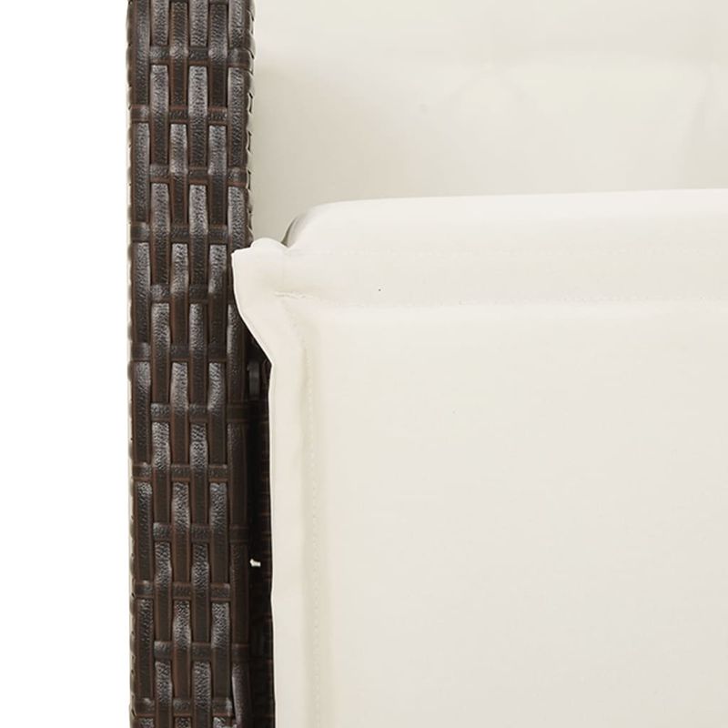Casa si Gradina - Gradina si terasa - Mobilier exterior - Seturi mobila gradina - Set bistro de gradina cu perne, 11 piese, maro, poliratan - Infinity.ro
