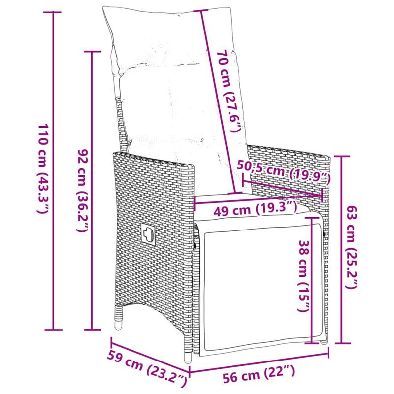 Casa si Gradina - Gradina si terasa - Mobilier exterior - Seturi mobila gradina - Set bistro de gradina cu perne, 11 piese, maro, poliratan - Infinity.ro