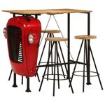 Casa si Gradina - Mobilier - Seturi de mobilier - Seturi bucatarie - Set de bar, 5 piese, lemn masiv de mango - Infinity.ro