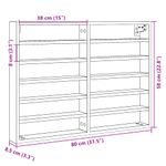 Casa si Gradina - Mobilier - Biblioteci si rafturi - Rafturi - Dulap cu vitrina, gri beton, 80x8,5x58 cm, lemn prelucrat - Infinity.ro