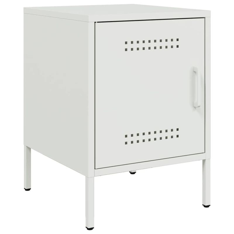 Casa si Gradina - Mobilier - Comode si corpuri - Noptiere - Noptiera, alb, 2 buc., 36x39x50,5 cm, otel - Infinity.ro