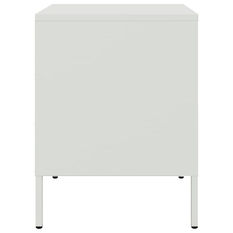 Casa si Gradina - Mobilier - Comode si corpuri - Noptiere - Noptiera, alb, 2 buc., 36x39x50,5 cm, otel - Infinity.ro