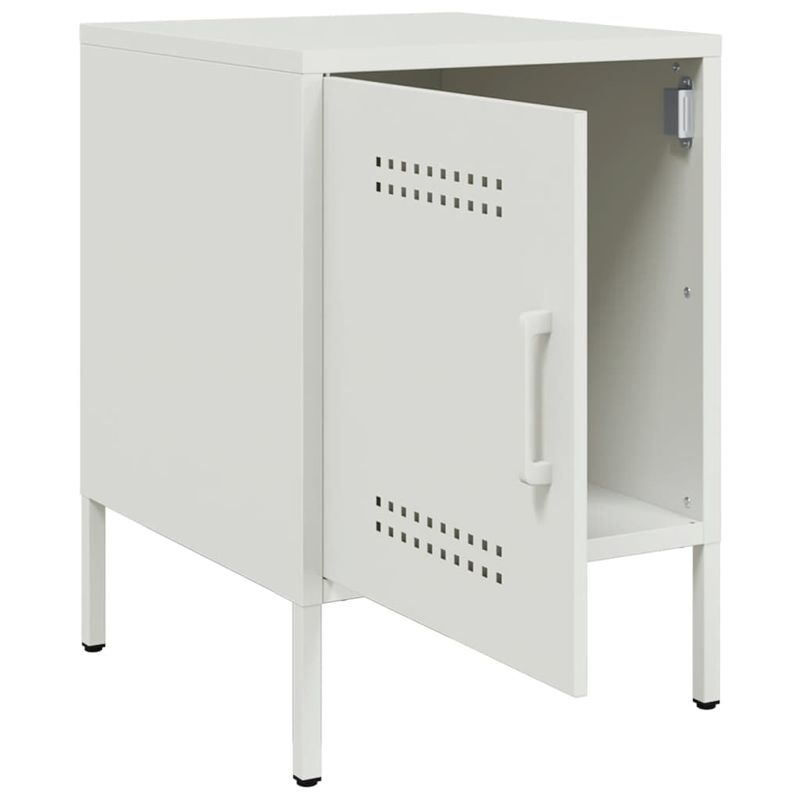 Casa si Gradina - Mobilier - Comode si corpuri - Noptiere - Noptiera, alb, 2 buc., 36x39x50,5 cm, otel - Infinity.ro
