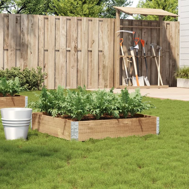 Casa si Gradina - Gradinarit si plante - Plante si ghivece - Ghivece si suporturi - Jardiniera de gradina, 100 x 100 cm, lemn masiv de pin - Infinity.ro