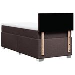 Casa si Gradina - Mobilier - Paturi si accesorii - Paturi - Pat box spring cu saltea, maro inchis, 90x200 cm, textil - Infinity.ro