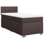 Casa si Gradina - Mobilier - Paturi si accesorii - Paturi - Pat box spring cu saltea, maro inchis, 90x200 cm, textil - Infinity.ro