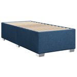 Casa si Gradina - Mobilier - Paturi si accesorii - Paturi - Pat box spring cu saltea, albastru, 90x190 cm, textil - Infinity.ro