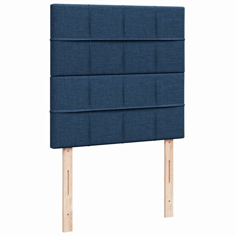 Casa si Gradina - Mobilier - Paturi si accesorii - Paturi - Pat box spring cu saltea, albastru, 90x190 cm, textil - Infinity.ro
