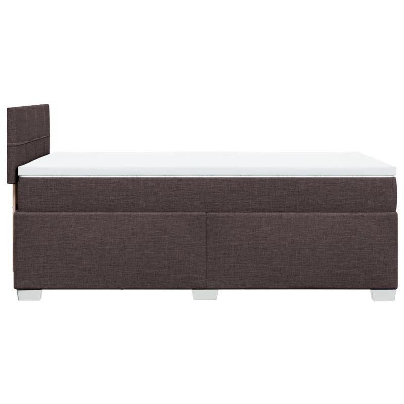 Casa si Gradina - Mobilier - Paturi si accesorii - Paturi - Pat box spring cu saltea, maro inchis, 90x200 cm, textil - Infinity.ro