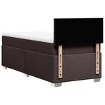 Casa si Gradina - Mobilier - Paturi si accesorii - Paturi - Pat box spring cu saltea, maro inchis, 90x200 cm, textil - Infinity.ro
