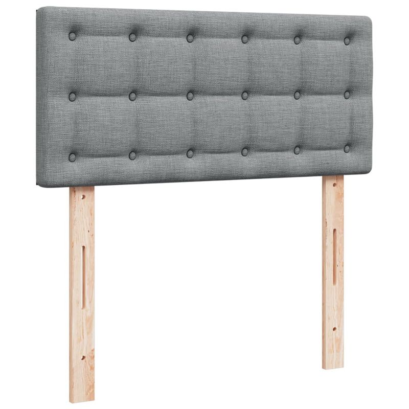 Casa si Gradina - Mobilier - Paturi si accesorii - Paturi - Pat continental cu saltea, gri deschis, 80x200 cm, textil - Infinity.ro